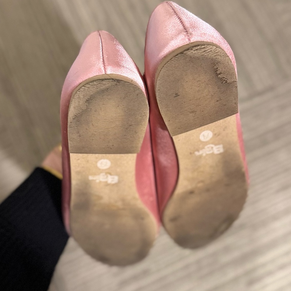 BC Footwear Georgette Pink Satin Ballet Flats - Picture 7 of 8